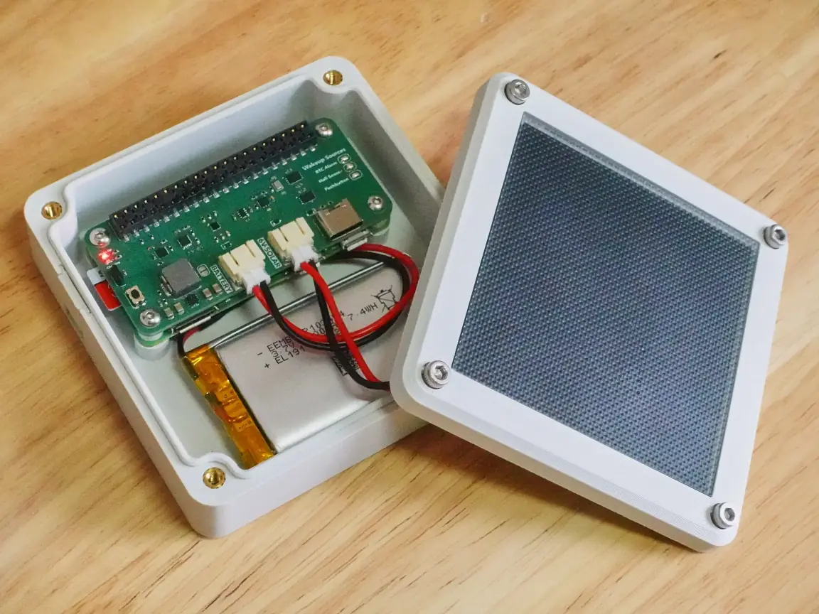 The Soleil power management board seated in its printed case